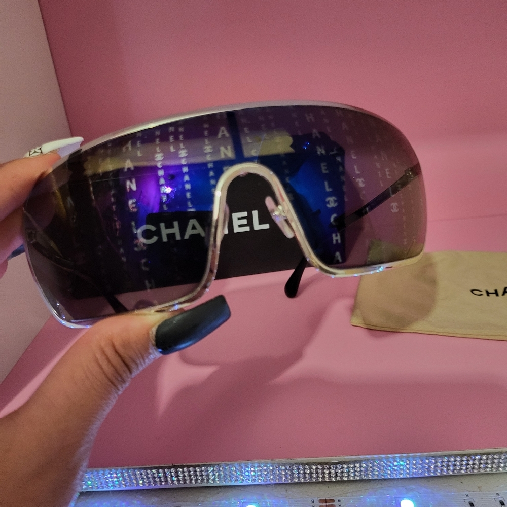 NEWLY LISTED!!!! ULTRA RARE CHANEL SHEILD RUNWAY SUNGLASSES